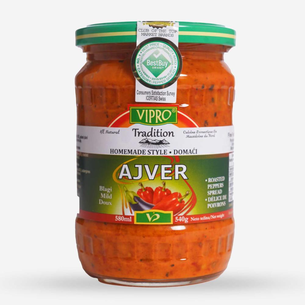Mehr Avjar mild Würzpaste im 540 g Glas.
