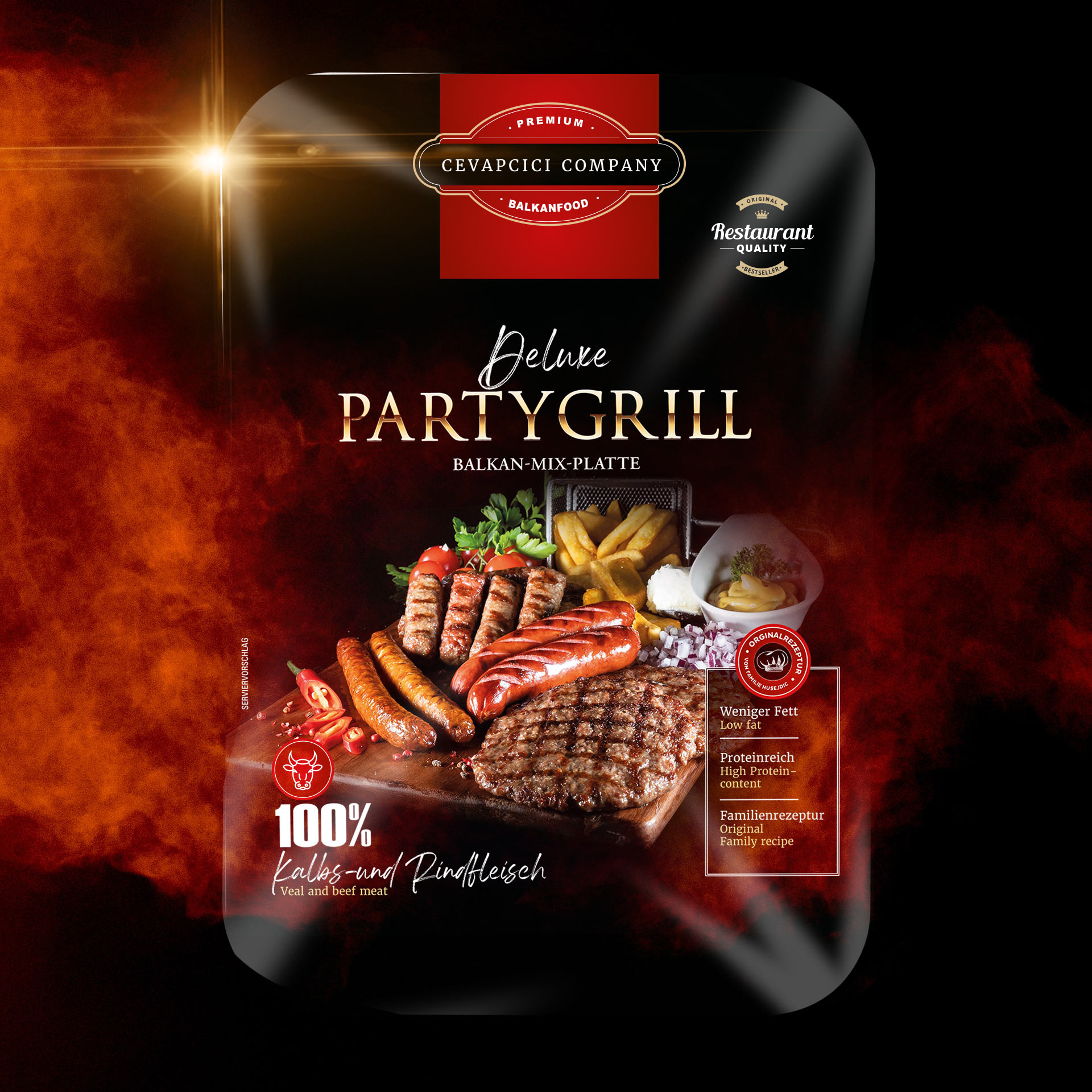 Mit dem Deluxe Partygrill-Mix aus dem Cevapcici Company Balkan-Onlineshop wird jeder Grillabend zum Hit. | Cevapcici Company